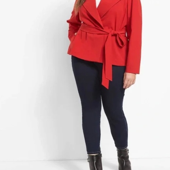 Lane Bryant-Perfect Drape Belted Puff-Sleeve Blazer-18 - Picture 3 of 3